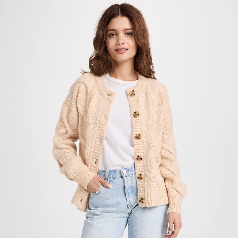 Madewell Cable Ashmont Cardigan Sweater